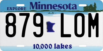 MN license plate 879LOM