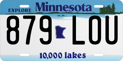 MN license plate 879LOU