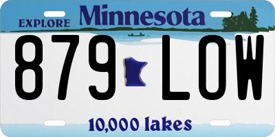 MN license plate 879LOW