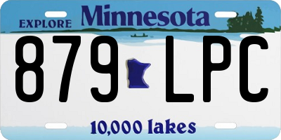 MN license plate 879LPC