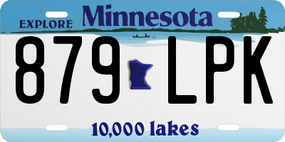 MN license plate 879LPK