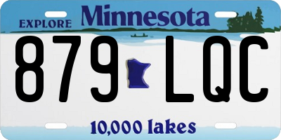 MN license plate 879LQC