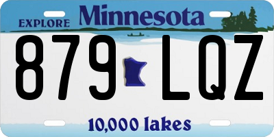 MN license plate 879LQZ