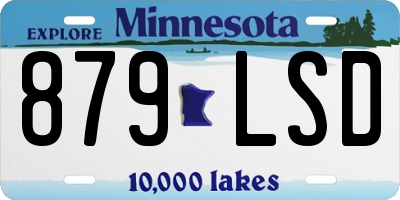 MN license plate 879LSD