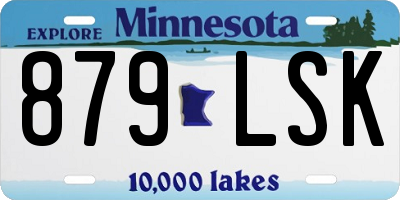 MN license plate 879LSK