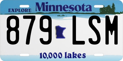 MN license plate 879LSM