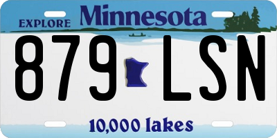 MN license plate 879LSN
