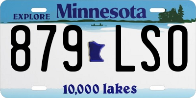 MN license plate 879LSO