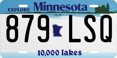 MN license plate 879LSQ