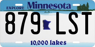 MN license plate 879LST