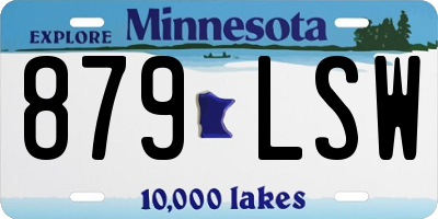 MN license plate 879LSW