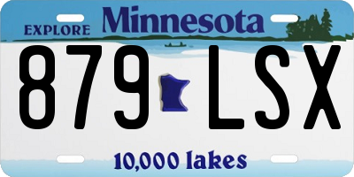 MN license plate 879LSX