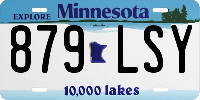 MN license plate 879LSY