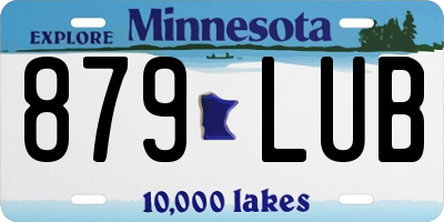 MN license plate 879LUB