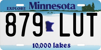 MN license plate 879LUT