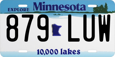 MN license plate 879LUW
