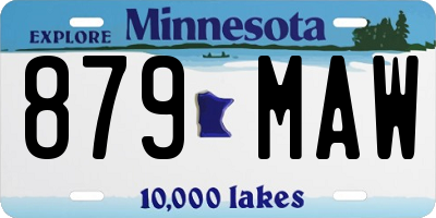 MN license plate 879MAW