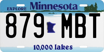 MN license plate 879MBT