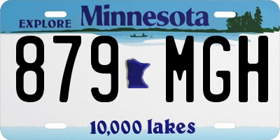 MN license plate 879MGH