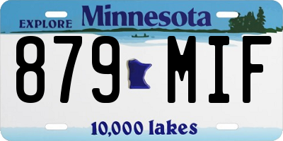 MN license plate 879MIF