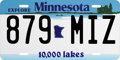 MN license plate 879MIZ