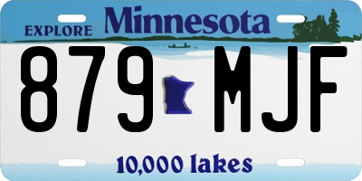 MN license plate 879MJF