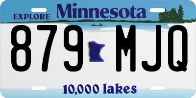 MN license plate 879MJQ