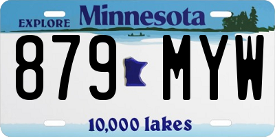 MN license plate 879MYW