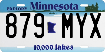 MN license plate 879MYX
