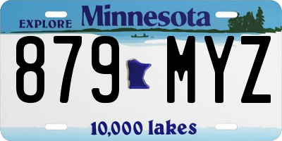 MN license plate 879MYZ