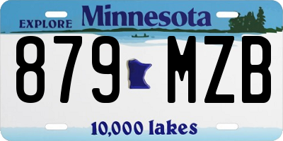 MN license plate 879MZB