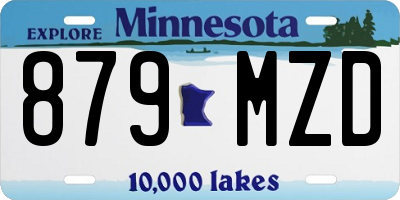MN license plate 879MZD