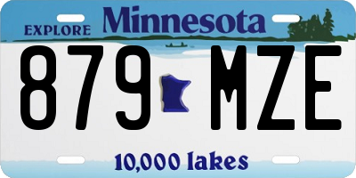 MN license plate 879MZE