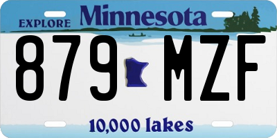 MN license plate 879MZF
