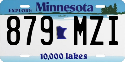 MN license plate 879MZI