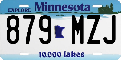 MN license plate 879MZJ
