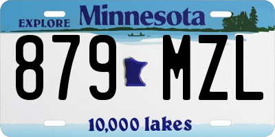 MN license plate 879MZL