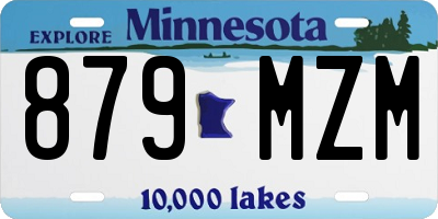 MN license plate 879MZM