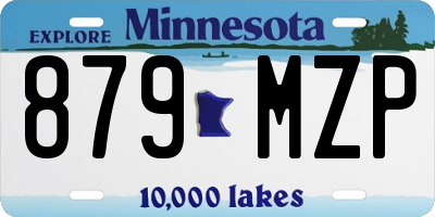 MN license plate 879MZP