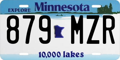 MN license plate 879MZR