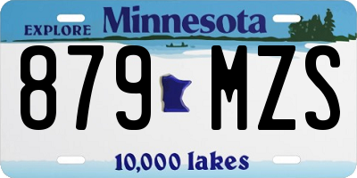 MN license plate 879MZS