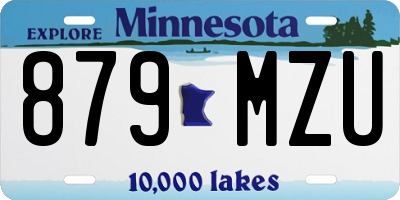 MN license plate 879MZU