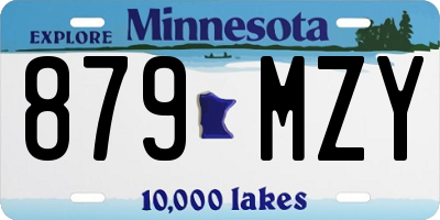 MN license plate 879MZY