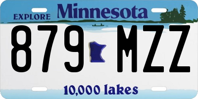 MN license plate 879MZZ
