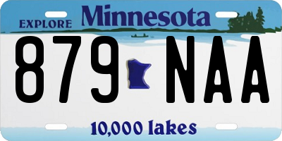 MN license plate 879NAA