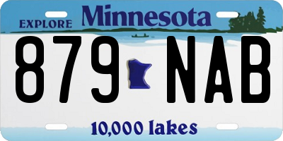 MN license plate 879NAB