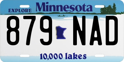 MN license plate 879NAD
