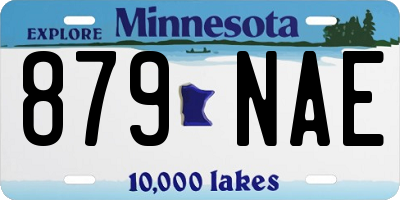 MN license plate 879NAE