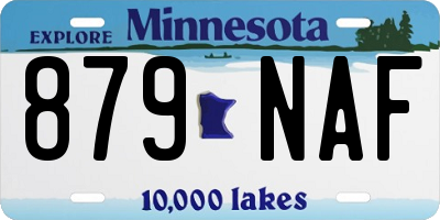 MN license plate 879NAF