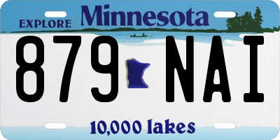MN license plate 879NAI